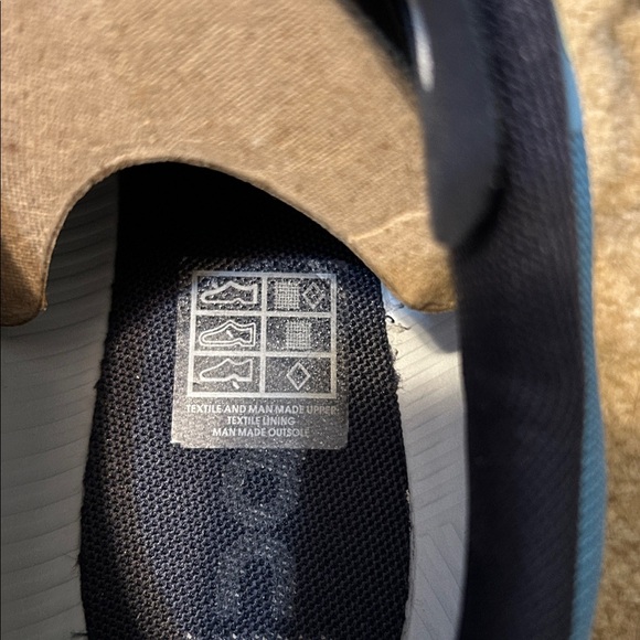 ON Cloudflow Blue and Green Sneakers, 9 - Picture 6 of 10